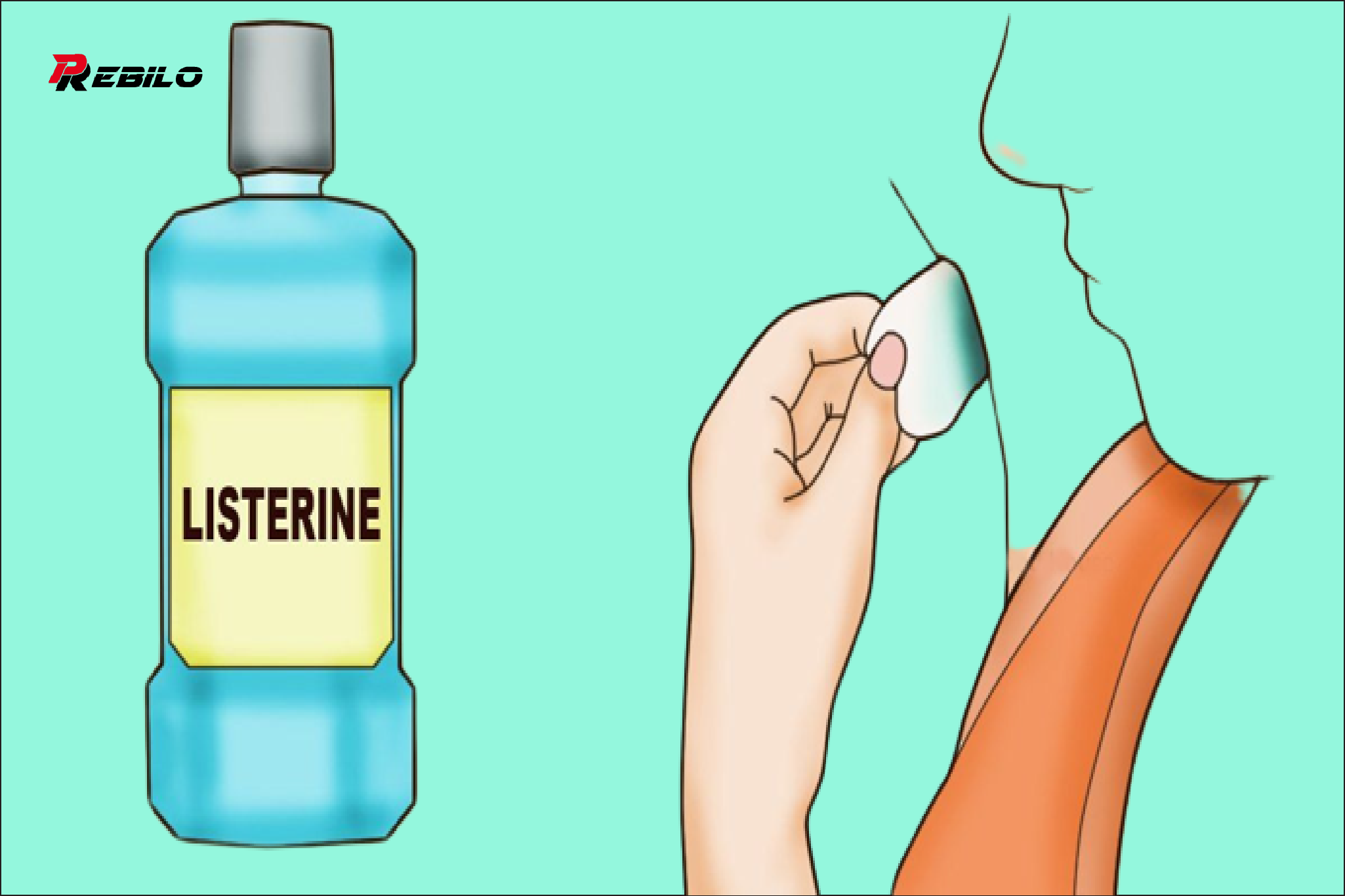 She poured Listerine onto a cotton ball and rubbed it into her armpits