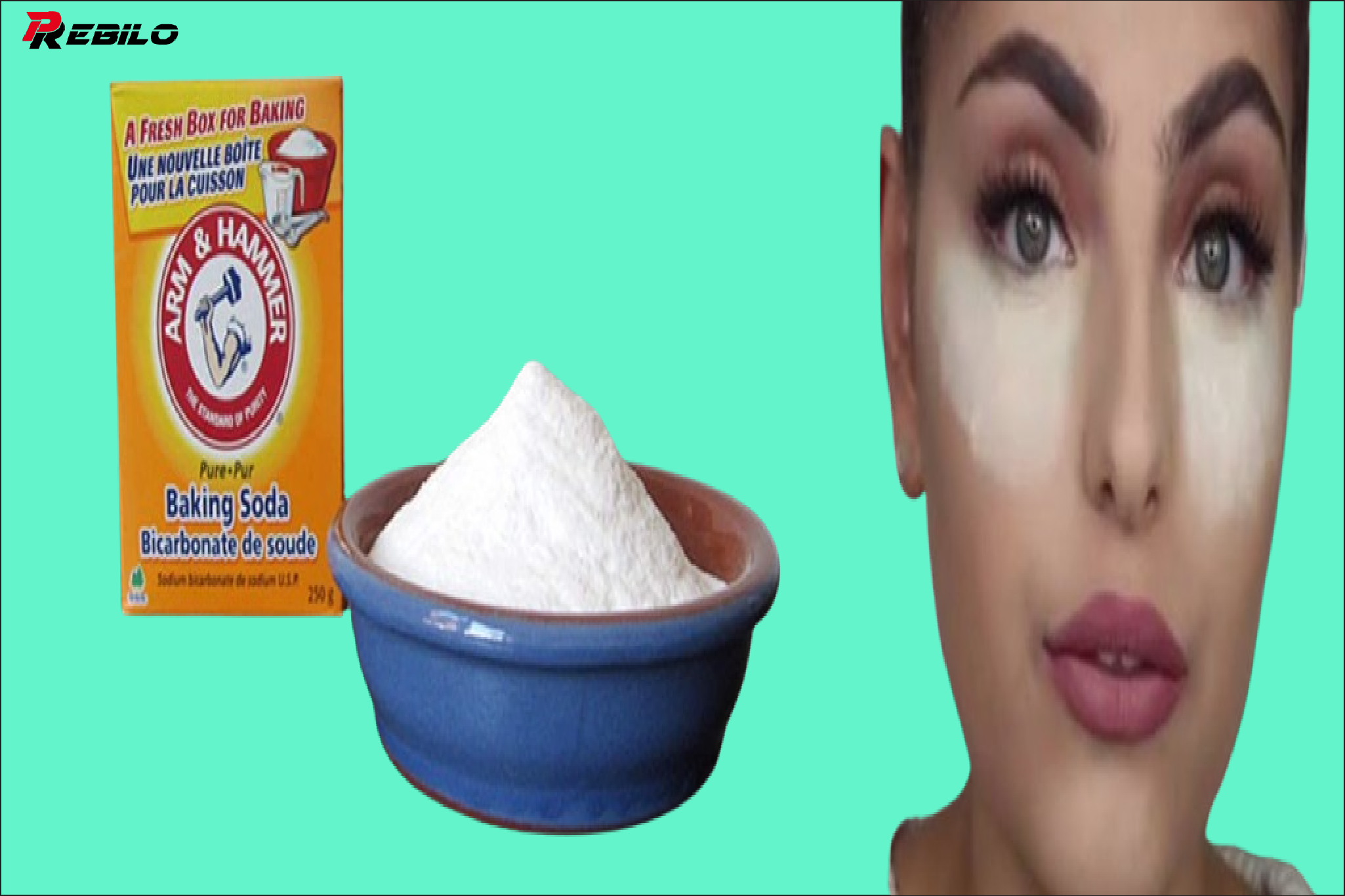 Put baking soda under your eyes… after 5 minutes… you will be amazed!